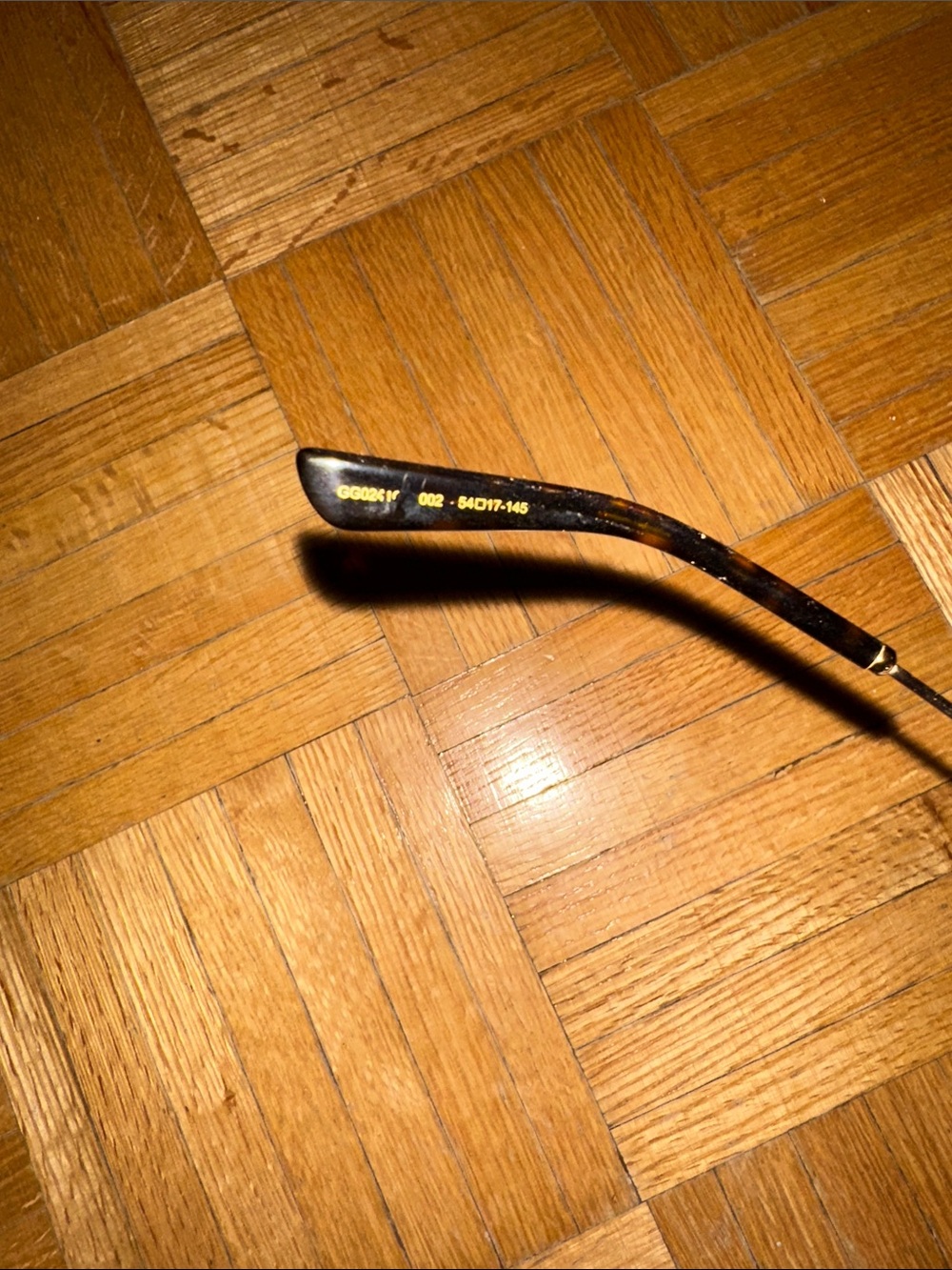 Gucci Gold and Black Women's Eyeglasses - Classic Metal Frame - Picture 7 of 8